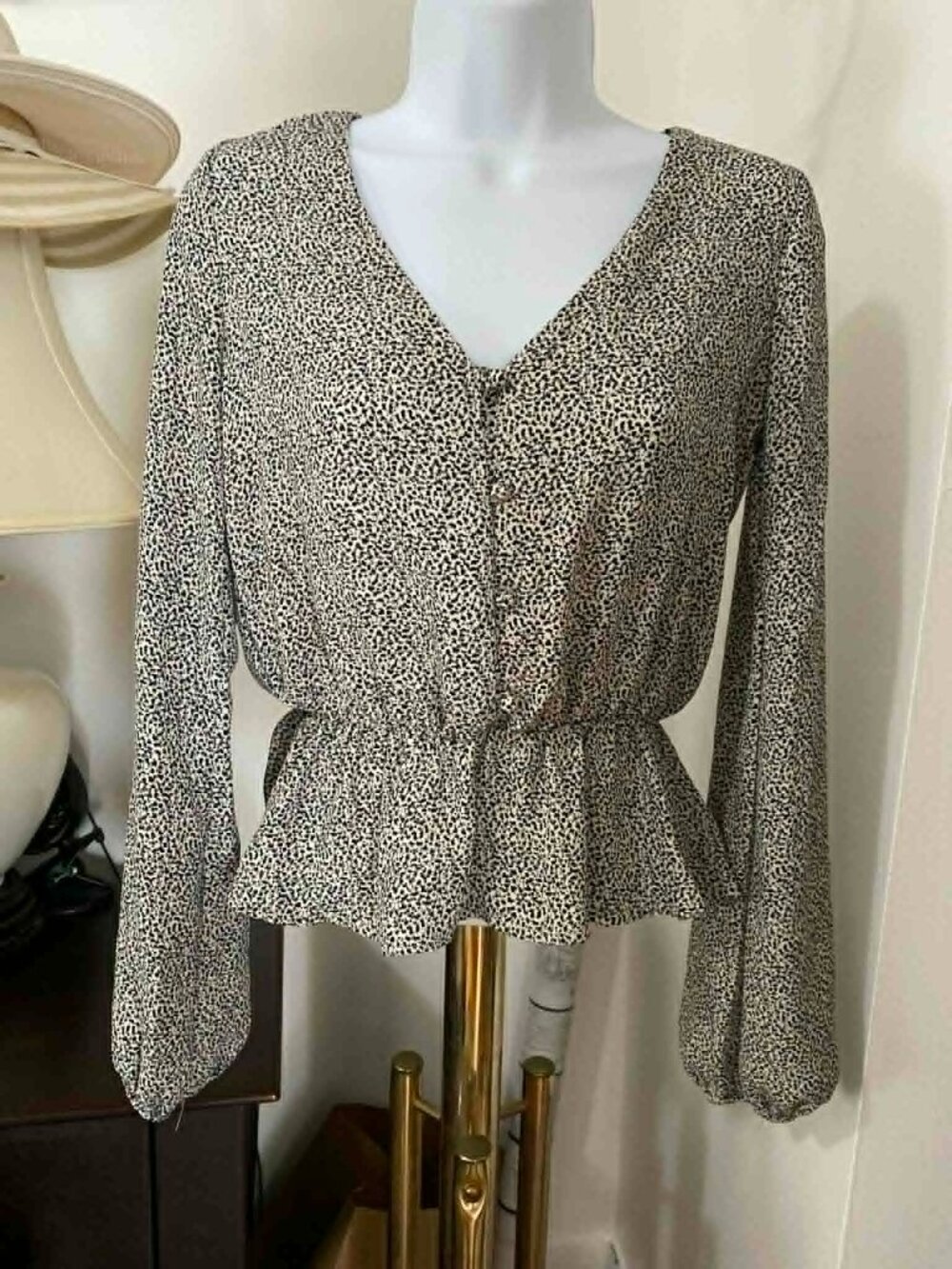 Sienna Sky Animal Print Long Sleeve Shirt